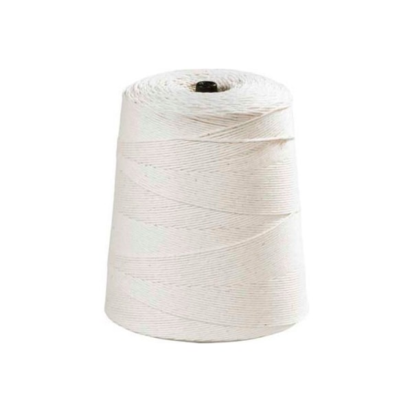 Box Packaging Cotton Twine 8 Ply 6300L 20 Lbs. Tensile Strength White TWC630 - main